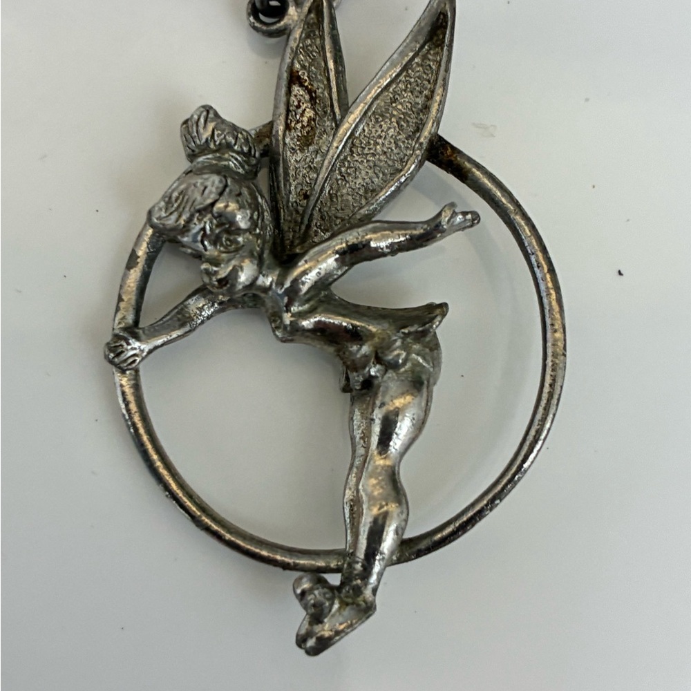 Authentic Vintage 1960s Tinkerbell Fairy Pendant with chain